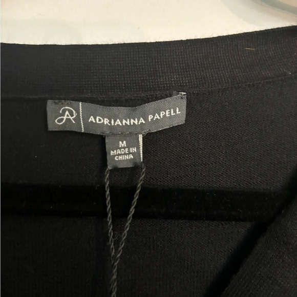 Adrianna Papell Sweater with chiffon pleated back! NWT size M. - Picture 5 of 5